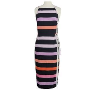 Pasduchas Striped Midi Sheath Dress 10 AUS / 6 US